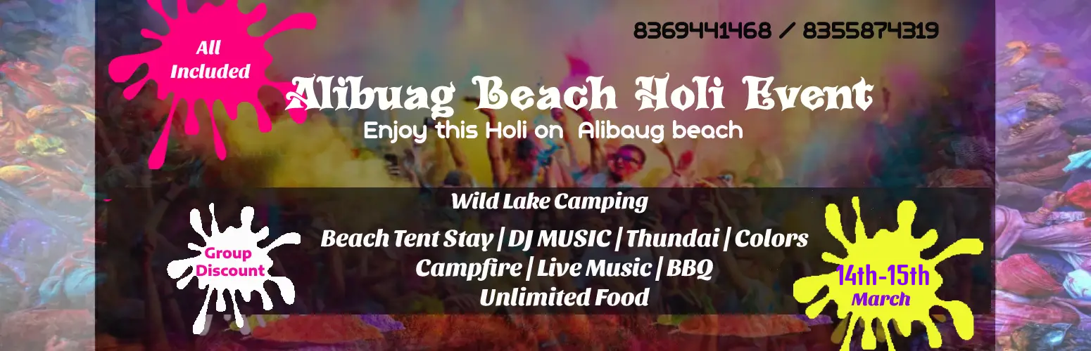 Holi Party 2026 at Alibaug Beach