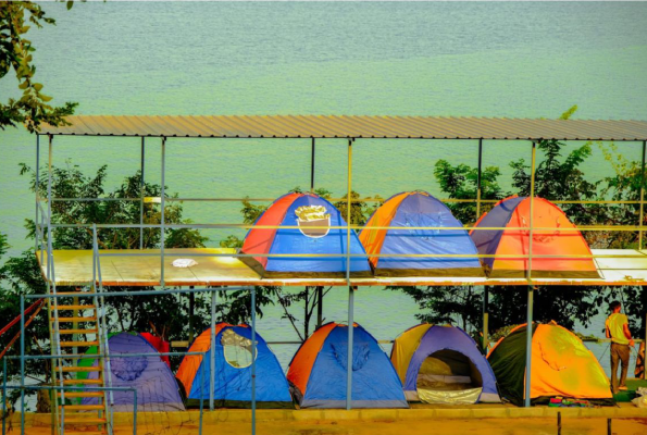 swimming pool at pawna lake