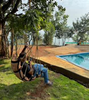 Camping wih swimming pool at pawana